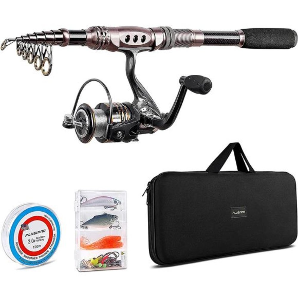 Fishing Rod and Reel Combos Carbon Fiber Telescopic Fishing Pole with Reel Combo